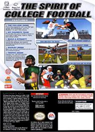 Box back cover for NCAA Football 2003 on the Nintendo GameCube.