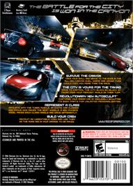 Box back cover for Need for Speed: Carbon on the Nintendo GameCube.