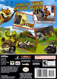 Box back cover for Over the Hedge on the Nintendo GameCube.