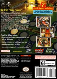 Box back cover for Pinball Hall of Fame: The Gottlieb Collection on the Nintendo GameCube.
