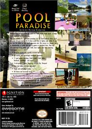 Box back cover for Pool Paradise on the Nintendo GameCube.