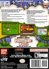 Box back cover for Ribbit King on the Nintendo GameCube.
