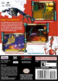 Box back cover for Robots on the Nintendo GameCube.