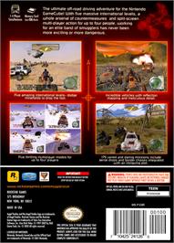 Box back cover for Smuggler's Run: Warzones on the Nintendo GameCube.