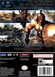 Box back cover for Spartan: Total Warrior on the Nintendo GameCube.