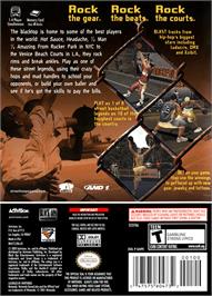 Box back cover for Street Hoops on the Nintendo GameCube.
