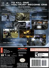 Box back cover for Terminator 3: The Redemption on the Nintendo GameCube.