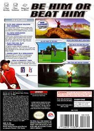 Box back cover for Tiger Woods PGA Tour 2003 on the Nintendo GameCube.