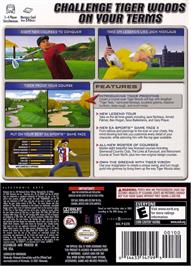 Box back cover for Tiger Woods PGA Tour 2005 on the Nintendo GameCube.
