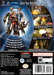 Box back cover for TimeSplitters: Future Perfect on the Nintendo GameCube.