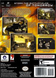 Box back cover for Tom Clancy's Ghost Recon 2 on the Nintendo GameCube.