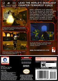 Box back cover for Tom Clancy's Rainbow Six: Lockdown on the Nintendo GameCube.