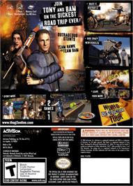 Box back cover for Tony Hawk's Underground 2 on the Nintendo GameCube.