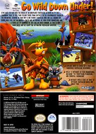 Box back cover for Ty the Tasmanian Tiger on the Nintendo GameCube.