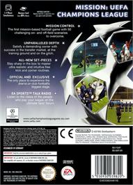Box back cover for UEFA Champions League 2004-2005 on the Nintendo GameCube.