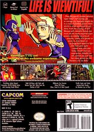 Box back cover for Viewtiful Joe on the Nintendo GameCube.