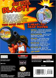 Box back cover for Worms Blast on the Nintendo GameCube.