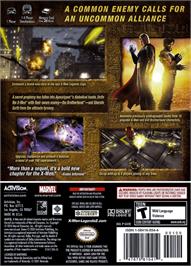 Box back cover for X-Men: Legends II - Rise of Apocalypse on the Nintendo GameCube.