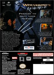 Box back cover for X2: Wolverine's Revenge on the Nintendo GameCube.