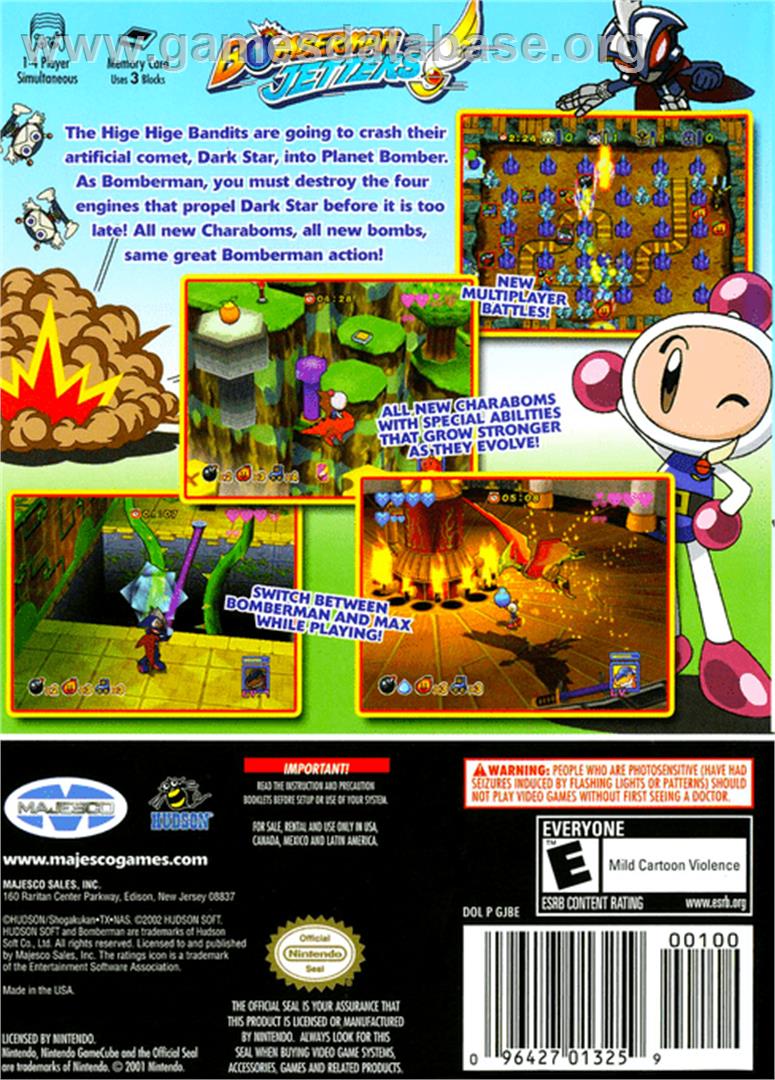 Bomberman Jetters - Nintendo GameCube - Artwork - Box Back