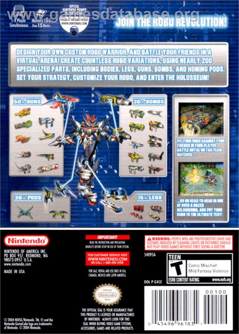 Custom Robo - Nintendo GameCube - Artwork - Box Back