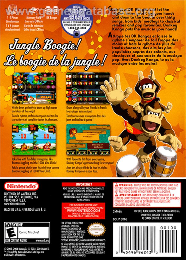 Donkey Konga - Nintendo GameCube - Artwork - Box Back