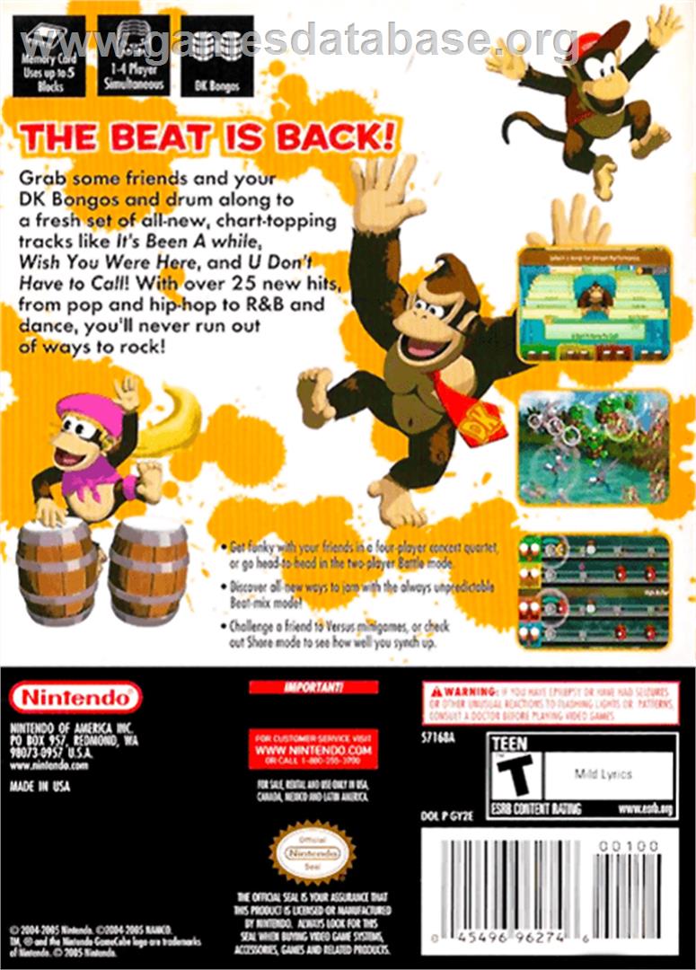 Donkey Konga 2 - Nintendo GameCube - Artwork - Box Back