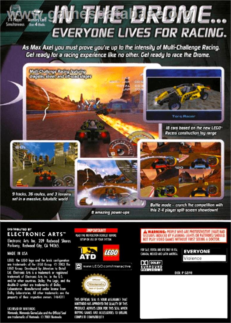 Drome Racers - Nintendo GameCube - Artwork - Box Back