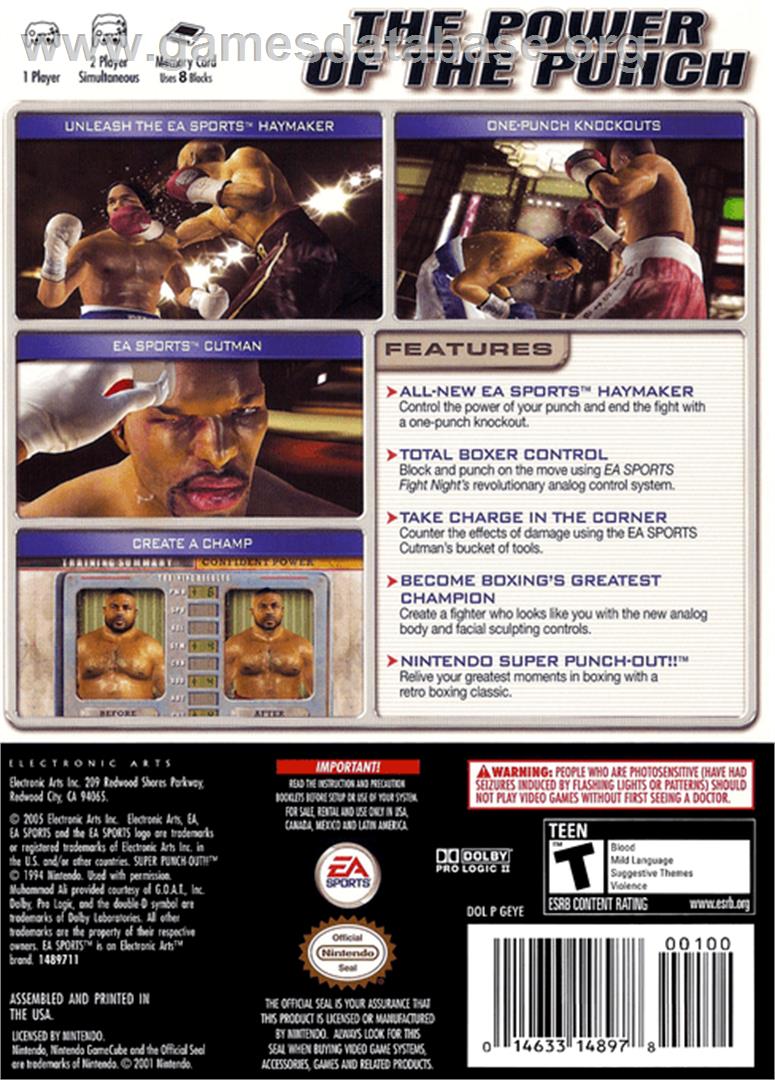 Fight Night Round 2 - Nintendo GameCube - Artwork - Box Back