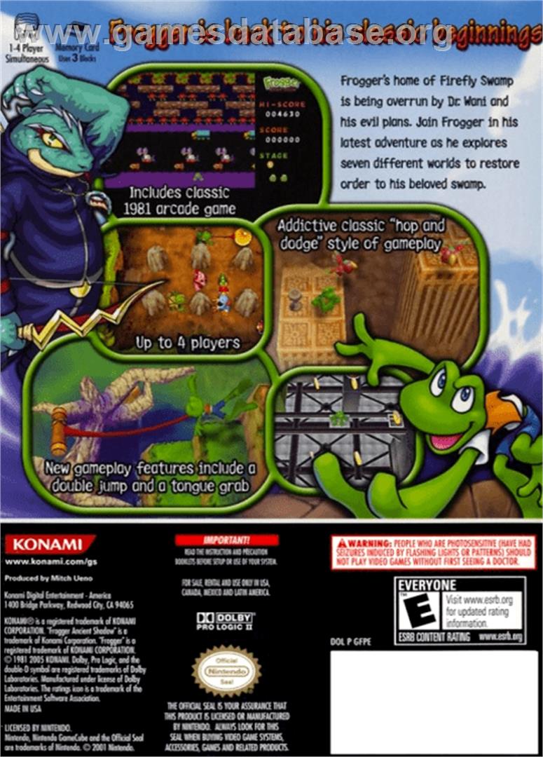Frogger: Ancient Shadow - Nintendo GameCube - Artwork - Box Back