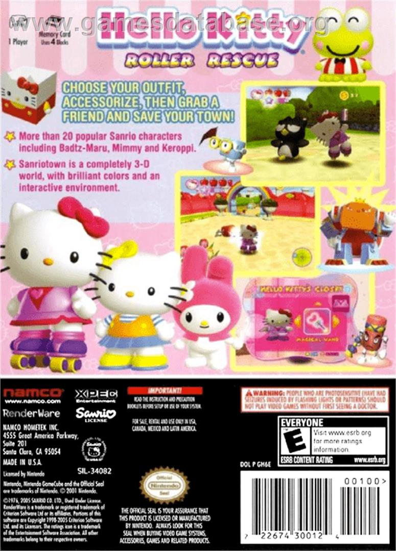 Hello Kitty: Roller Rescue - Nintendo GameCube - Artwork - Box Back
