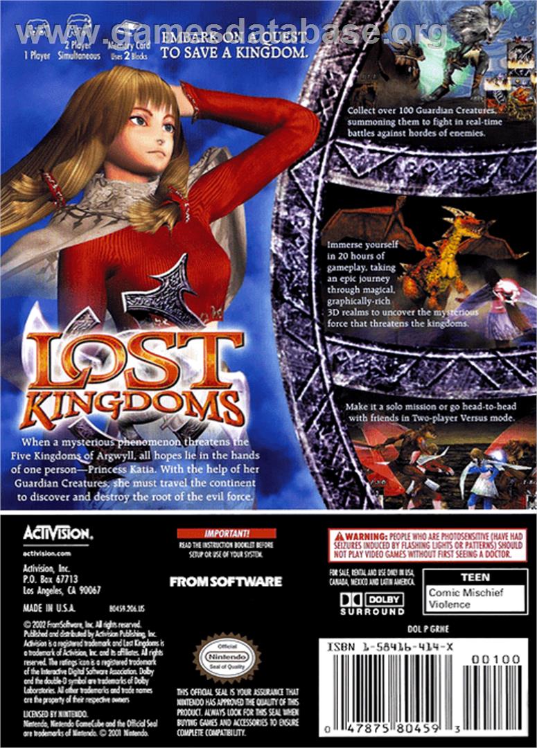 Lost Kingdoms - Nintendo GameCube - Artwork - Box Back