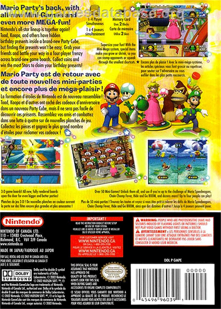 Mario Party 4 - Nintendo GameCube - Artwork - Box Back