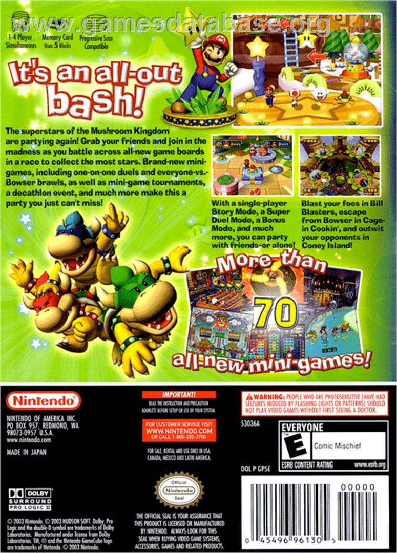 Mario Party 5 - Nintendo GameCube - Artwork - Box Back