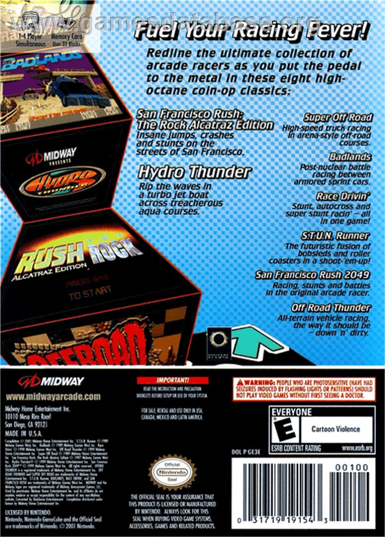 Midway Arcade Treasures 3 - Nintendo GameCube - Artwork - Box Back