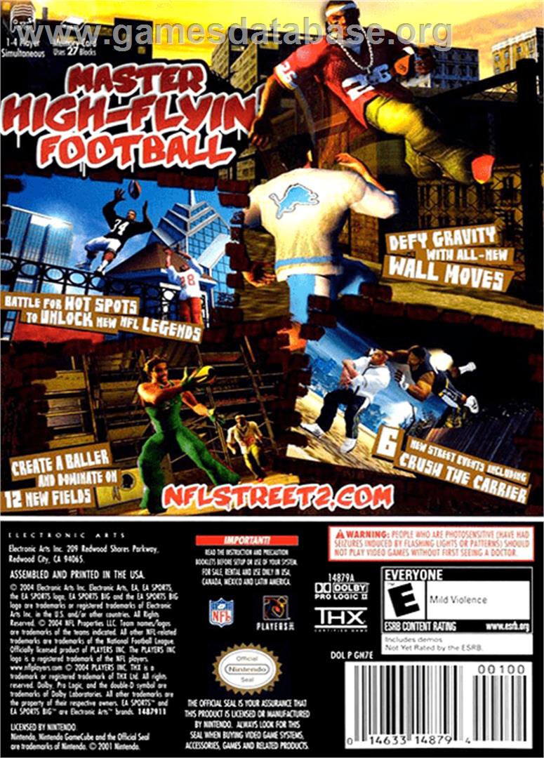NFL Street 2 - Nintendo GameCube - Artwork - Box Back