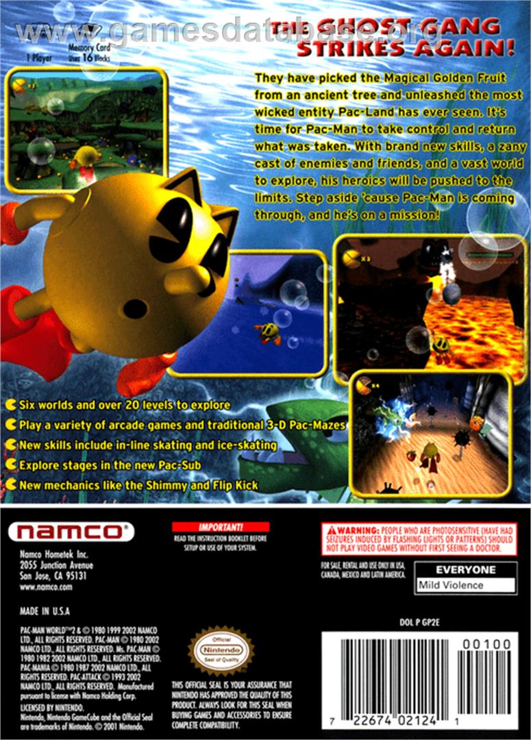 Pac-Man World 2 - Nintendo GameCube - Artwork - Box Back