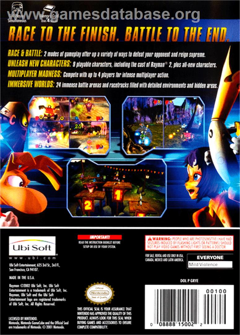 Rayman Arena - Nintendo GameCube - Artwork - Box Back