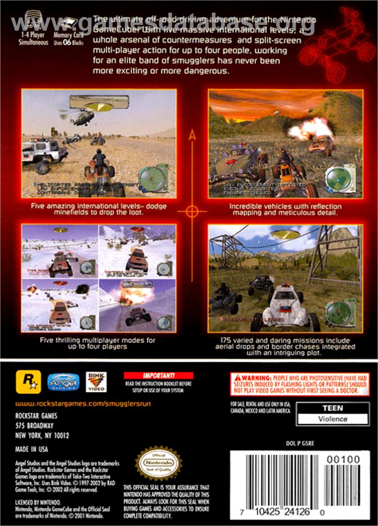 Smuggler's Run: Warzones - Nintendo GameCube - Artwork - Box Back
