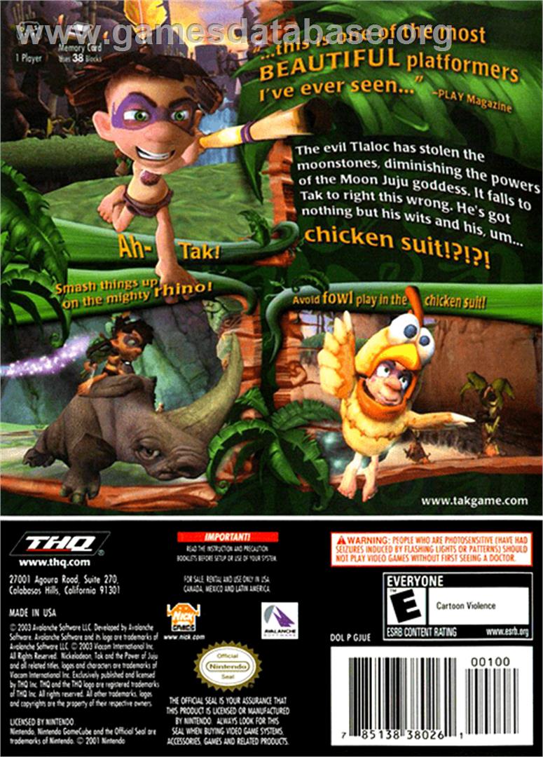 Tak and the Power of Juju - Nintendo GameCube - Artwork - Box Back