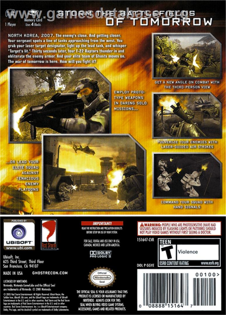 Tom Clancy's Ghost Recon 2 - Nintendo GameCube - Artwork - Box Back