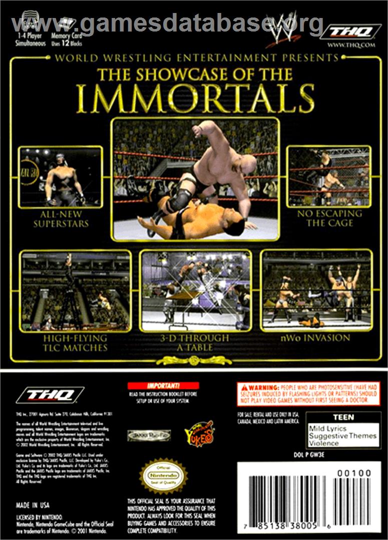 WWE WrestleMania X8 - Nintendo GameCube - Artwork - Box Back