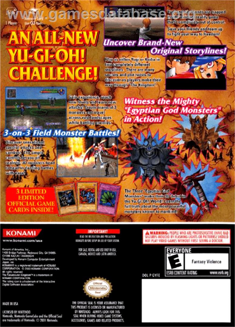 Yu-Gi-Oh!: The Falsebound Kingdom - Nintendo GameCube - Artwork - Box Back