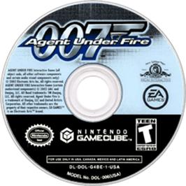 Artwork on the Disc for 007: Agent Under Fire on the Nintendo GameCube.