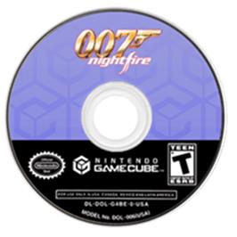 Artwork on the Disc for 007: Nightfire on the Nintendo GameCube.