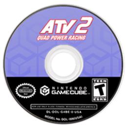 Artwork on the Disc for ATV: Quad Power Racing 2 on the Nintendo GameCube.
