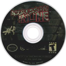 Artwork on the Disc for Aggressive Inline on the Nintendo GameCube.