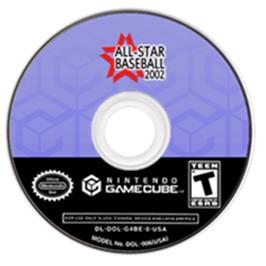 Artwork on the Disc for All-Star Baseball 2002 on the Nintendo GameCube.