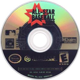 Artwork on the Disc for All-Star Baseball 2003 on the Nintendo GameCube.