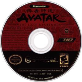 Artwork on the Disc for Avatar: The Last Airbender on the Nintendo GameCube.